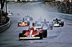 Ferrari S Niki Lauda Leads Jean Pierre Jarrier At The 1975 Monaco Grand Prix Formula 1 Classic Racing Cars Ferrari