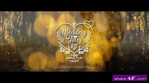 Premiere pro motion graphics templates give editors the power of ae motion graphics, customized entirely within premiere pro, adobe's popular film editing program. Wedding Title Free After Effects Templates After Effects Intro Template Shareae
