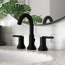 Did you know that plumbing fixtures are a huge matte black trend right now because of the statement they can make in a small space, such as a shower or black and white kitchens are beautiful, elegant and are the biggest trend popping up all over the place today. 3559 Mpu Dst Czmpu Dst Blmpu Dst Delta Trinsic Widespread Bathroom Faucet With Drain Assembly And Diamond Seal Technology Reviews Wayfair