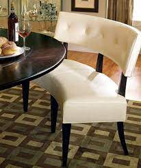 This rustic, solid wood dining bench provides just enough extra room for the evening social you've been dying to host. Curved Dining Seating Off 71