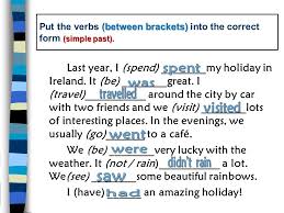 Unit 8 The Simple Past Tense Meaning Use Form Structure Exercise Ppt Download