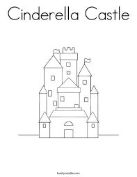 Medieval knight and princess coloring page. Cinderella Castle Coloring Page Twisty Noodle