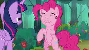 1754866 Alicorn Bipedal Cute Diapinkes Duo Everfree Forest Eyes Closed Flower Forest Pinkie Pie Rose My Little Pony Pictures Pony Twilight Sparkle