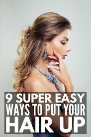 Here, the hair is put in repeating knots all the way down, keeping the hair out of her face and in an interesting. 9 Easy Ways To Put Your Hair Up When You Re Running Late