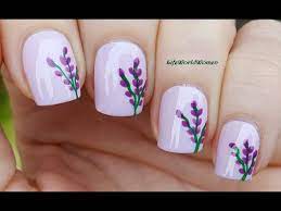 Cool lavender nails images for your pleasure. Lavender Nails In Pastel Purple Using Nail Art Brushes Youtube