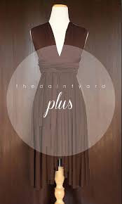Plus Size Chocolate Bridesmaid Dress Convertible By Thedaintyard With Images Multi Way Dress