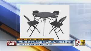 ( 4.3) out of 5 stars. Walmart Recall Card Table And Chairs Youtube