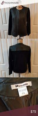Peter Nygard Collection Jacket Black Leather Jacket Zip Front Peter Nygard Jackets Coats Clothes Design Fashion Design Outfits