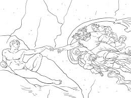 It features scenes from the story of adam and eve found in genesis chapters 2 and 3. The Creation Of Adam Coloring Page Free Printable Coloring Pages For Kids