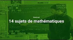 Ces questions peuvent être en lien avec le programme de première ou de terminale. Grand Oral 14 Sujets Possible De Mathematiques Youtube