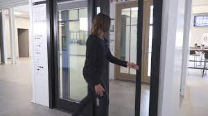 I have a 12'6 pella triple sliding glass patio door with a 4' center slider. Pella Lifestyle Series Sliding Patio Door With Rolscreen Youtube