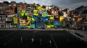 Soccer The World Cup Rise Of Gabriel Jesus From Playing On The Streets To Being Painted On Them Five Years Ago Gabriel Jes Soccer Skills Soccer World Cup