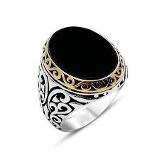925 Sterling Silver Ring For Men With Onyx Stone Mens Silver Rings Rings For Men Silver Rings