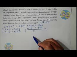 Spltv (sistem persamaan linear tiga variabel) dan pembahasan post a comment berikut ini adalah soal dan pembahasan spltv (sistem persamaan linear tiga variabel. Bahas Tuntas Cara Mudah Menyelesaikan Soal Cerita Sistem Persamaan Linear Tiga Variabel Spltv Youtube