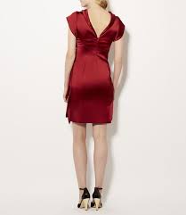 Karen Millen Satin Fold Mini Dress Dark Red Mini Dress Red Cocktail Dress Dresses