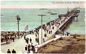 Colorized Postcard Of The Pier At Santa Monica The Year It Opened In 1909 California Postcard Santa Monica Santa Monica California