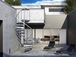 Place the splitter angle at the top of the handrail. Outdoor Metal Spiral Staircase Econ Fx Z By Mobirolo