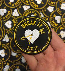 Break It Fix It Embroidered Patch Embroidered Patches Pin And Patches Cute Patches