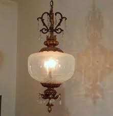 Farmhouse decor, vintage victorian hanging lamp, weighted oil lamp, electric fixture, brass, lighting, home decor, farmhouse vintageatmosphere. Lot Art Victorian Hanging Lamp Fixtures