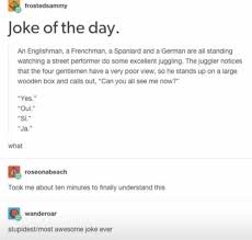 Pin By Ozzy Moon On Hilarious Jokes Joke Of The Day Tumblr Funny