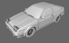 Toyota Ae86 Sprinter Trueno 3d Model Ae86 Toyota Sprinter