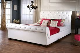 White Diamond Bed Frame Leather Bed Leather Bedroom Set Leather Bedroom