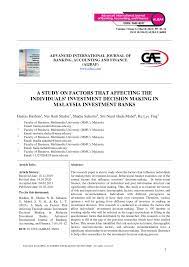 Lot 9, kawasan perindustrian kecil & sederhana, pusat pertumbuhan desa kg. Pdf A Study On Factors That Affecting The Individuals Investment Decision Making In Malaysia Investment Banks