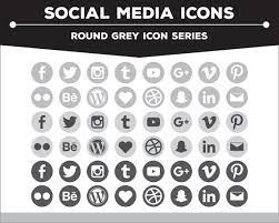 Social Media Icons Round White Gray Black Icon Pack Png Etsy Social Media Icons Snapchat Icon Social Media