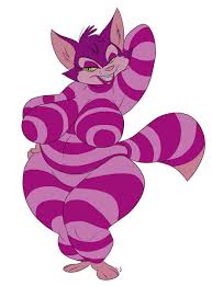 89466 - suggestive, artist:slb94, cheshire cat (disney's alice in wonderland),  cat, feline, mammal, anthro, alice in wonderland (1951), disney,  anthrofied, big breasts, breasts, female, fur, rule 63, simple background,  solo, solo female,