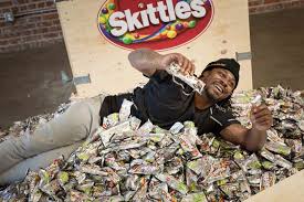 Marshawn lynch is carrying seattle into the super bowl. Marshawn Lynch Gets His Own Skittles Pack The San Francisco Examiner
