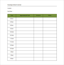 24 Appointment Schedule Templates Doc Pdf Free
