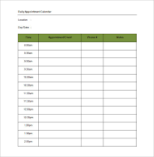 24 appointment schedule templates doc pdf free