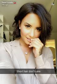 Pc wallpaper demi lovato, singer, black short hair, profile view, red lipstick for desktop / mac, laptop, smartphones and tablets with different resolutions. Demi Lovato Chops Off All Her Hair Skips 2017 Met Gala See Her New Haircut Hollywood Life