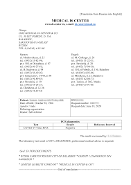 Test performed by test kit: Perevod Spravki Covid 19 Za 1 2 Dnya