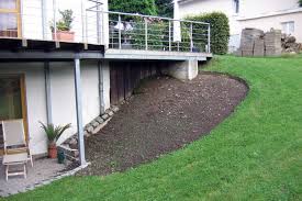 Vorher Der Kunftige Treppenaufgang Zur Oberen Terrasse Gartengestaltung Gartengestaltung Hanglage Pool Im Garten