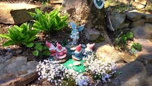 How to make a fairy garden around a tree. Recipes For Fairy Trees Step By Step Flea Market Gardening