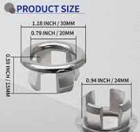 Seimneire 6pcs Plasic Sink Overflow Trim Ring Basin Overflow ...