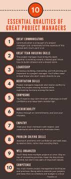 Maybe you would like to learn more about one of these? 10 Essential Qualities Of Great Project Managers Project Bliss