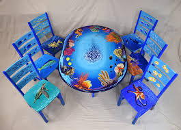 Over 90 colors or custom. Ocean Life Hand Painted Dining Table And Chairs Album On Imgur