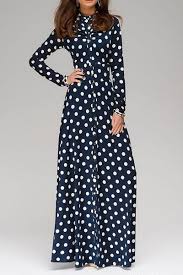 Black And White Polka Dot Maxi Dress Vintage Stand Up Collar Long Sleeve Polka Dot Prom Maxi Dress For Women Maxi Dress Long Sleeve Elegant Dresses Women Long Sleeve Dress