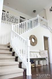 Neutral Foyer Before After So Much Better With Age In 2020 Stair Decor White Stairs Home