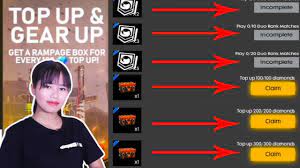 This garena free fire top up can be used for you to buy everything you need in garena's free fire. I Topped Up 1000 Diamonds For This New Event Topup And Gear Up Garena Free Fire Youtube