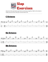 Bass tablature for funky slap'n'pop by funk. Bass Guitar Technique Slap Exercise Online Bass Courses