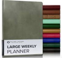 Personalized Desk Weekly Leather Planners | Gallery Leather
