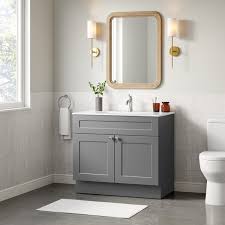 Milford 36in Gray Single Sink Bathroom