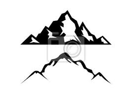 Coloriage nature à imprimer dessin de nature à colorier une belle collection de coloriages de la nature : Dessin Au Trait Montagne Nature Illustration Logo Silhouette Peintures Murales Tableaux Gamme Rocheuse Colline Myloview Fr