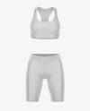 Download Women S Fitness Kit Mockup Front View In Apparel Mockups On Yellow Images Object Mockups
