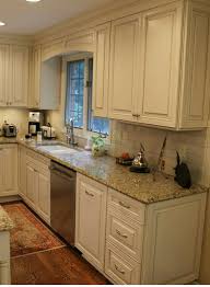 White Cabinets Subway Tile Beige Granite Countertops Trendy Kitchen Backsplash Kitchen Renovation Home Kitchens