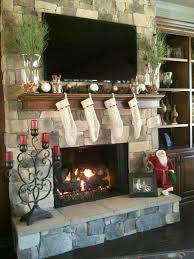 Maybe you would like to learn more about one of these? Stone Mantle Christmas Fireplace Decor