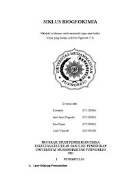 Maybe you would like to learn more about one of these? Siklus Biogeokimia Program Studi Pendidi